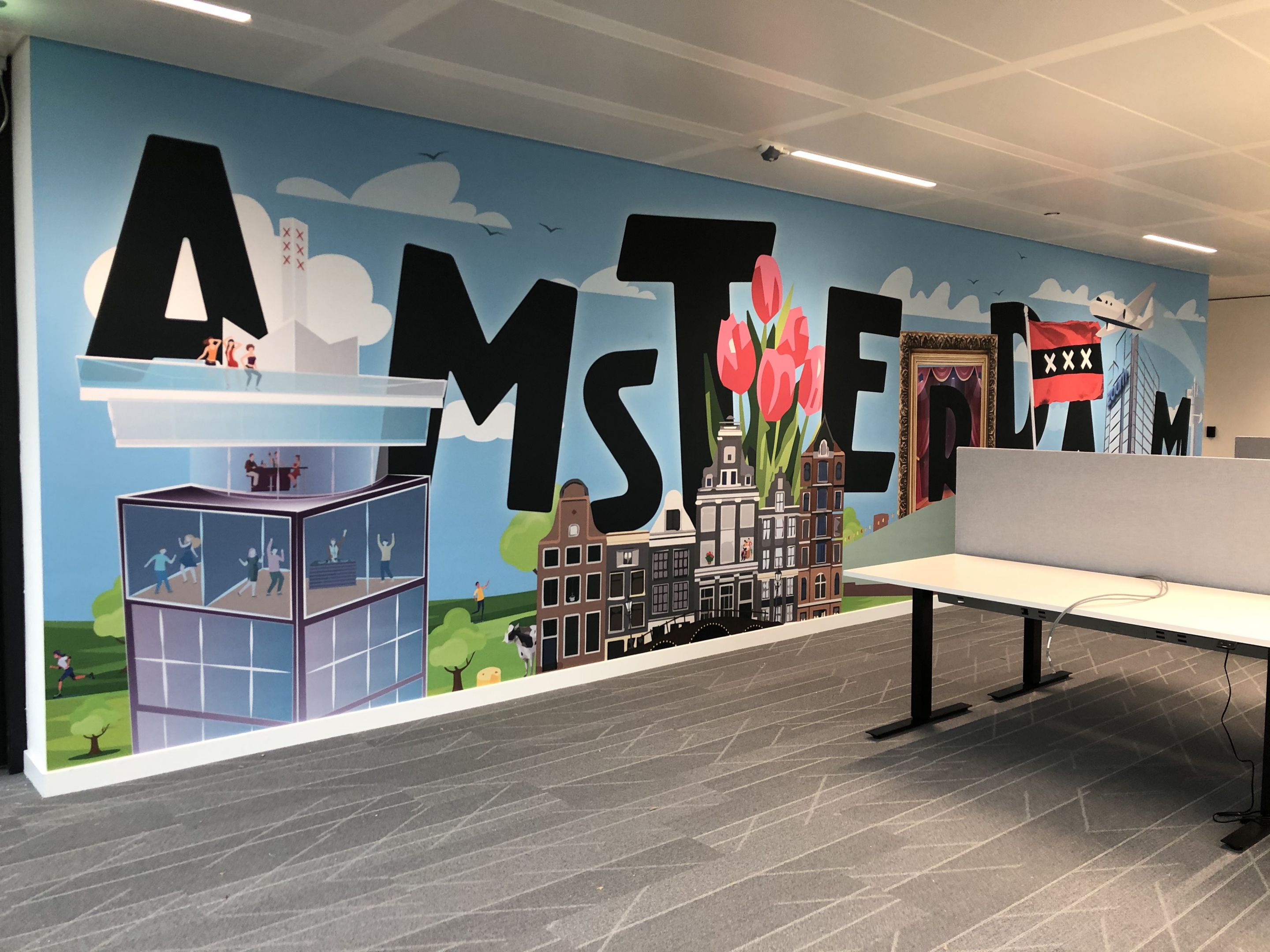 Amsterdam mural Zoom offices brand experience
