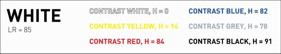 Text and Background color is white