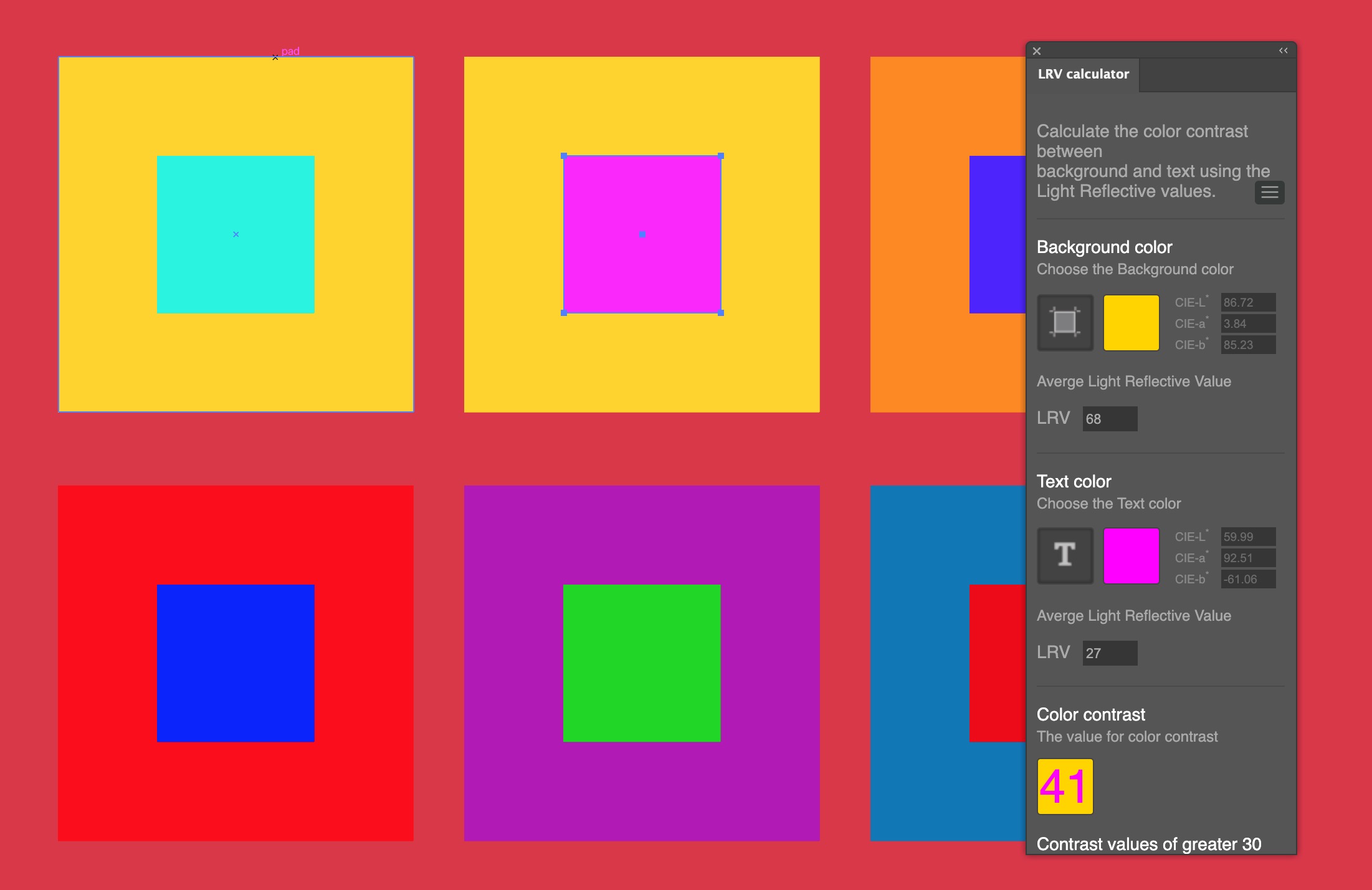 Light Reflectance Value Contrast Calculator